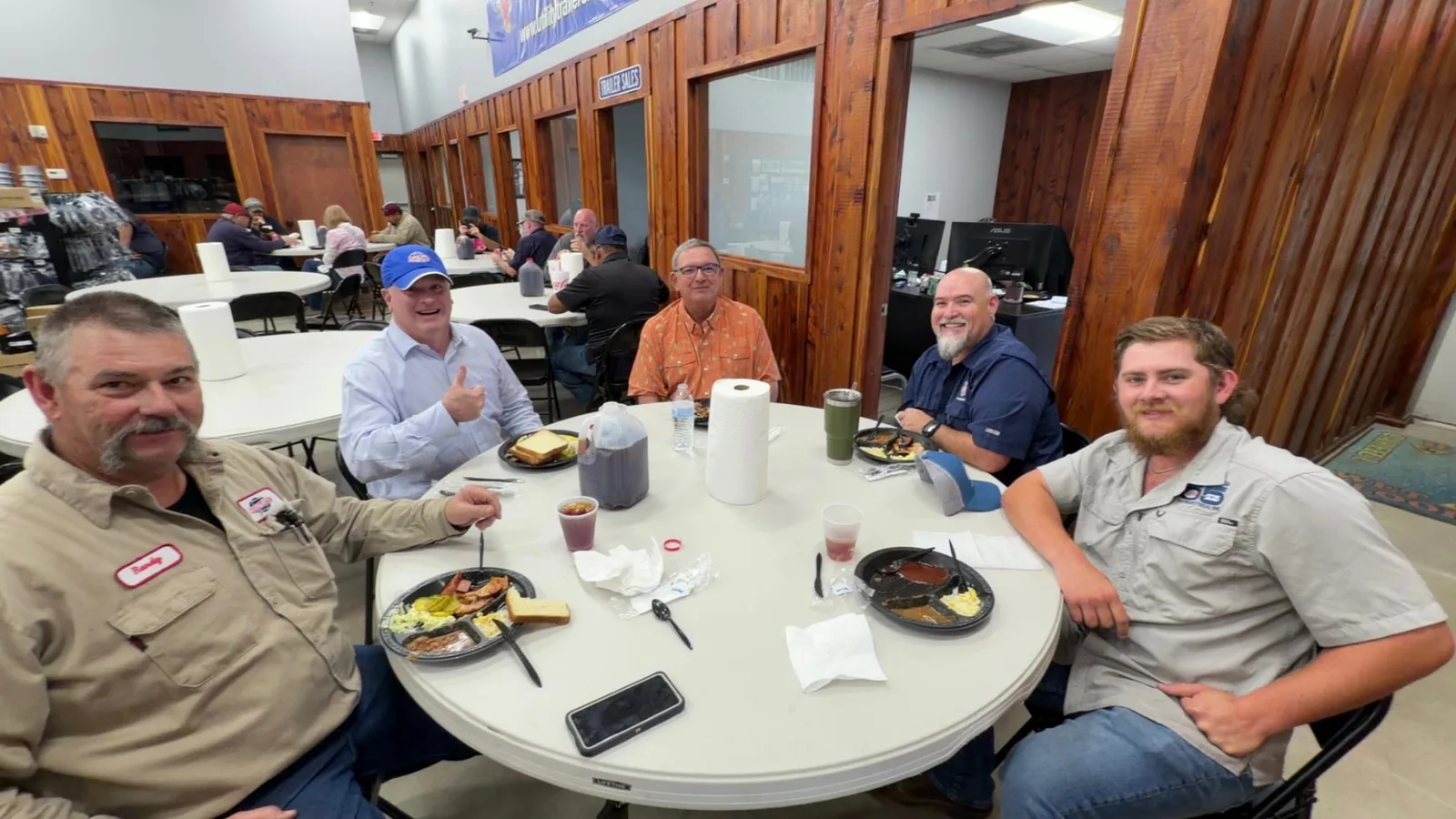 A gathering featured on Utility Trailer of Texas’s careers page