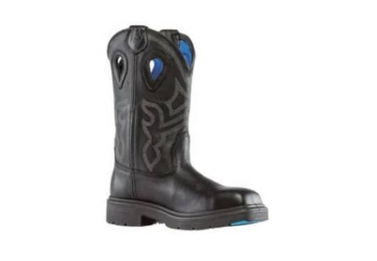 Black Steel Blue Blue Heeler Western-style pull-on boot